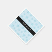 アイスブルーの雪片,あなたの名前,パーソナライズ スタンダードカクテルナプキン (角)