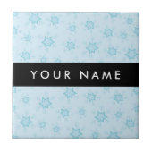 アイスブルーの雪片，あなたの名前，パーソナライズ タイル (正面)