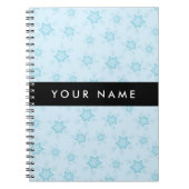 アイスブルーの雪片，あなたの名前，パーソナライズ ノートブック (正面)