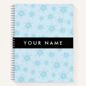 アイスブルーの雪片，あなたの名前，パーソナライズ ノートブック (正面)