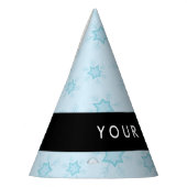 アイスブルーの雪片,あなたの名前,パーソナライズ パーティーハット (左)