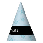 アイスブルーの雪片,あなたの名前,パーソナライズ パーティーハット (右)