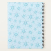 アイスブルーの雪片，あなたの名前，パーソナライズ プランナー手帳 (裏面)