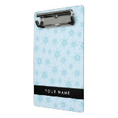 アイスブルーの雪片,あなたの名前,パーソナライズ ミニクリップボード (アングル2)