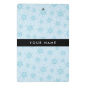 アイスブルーの雪片,あなたの名前,パーソナライズ ミニクリップボード (裏面)