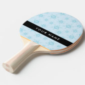 アイスブルーの雪片，あなたの名前，パーソナライズ 卓球ラケット (正面アングル)