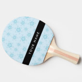 アイスブルーの雪片，あなたの名前，パーソナライズ 卓球ラケット (横)