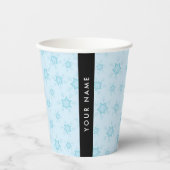アイスブルーの雪片,あなたの名前,パーソナライズ 紙コップ (正面)