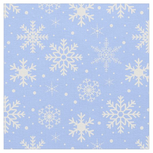 アイスブルーの雪 ファブリック (クローズアップ)