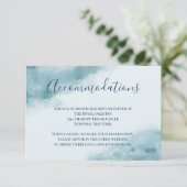 アイスブルーの霜の降りた水彩の宿泊施設 招待状 (スタンド正面)