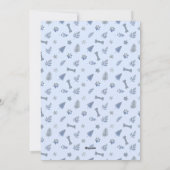 アイスブルーウィンタードッグママカスタムペット写真クリスマス シーズンカード (裏面)