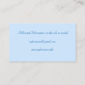 アイスブルーウェスタンスタイルフローラコーナー 名刺 (裏面)