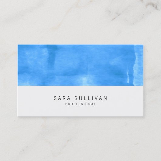アイスブルーウォーターカラートッププロフェッショナル名刺 名刺 (正面)