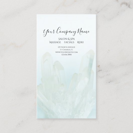 アイスブルークリスタルサロンスパ 名刺 (正面)