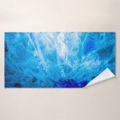 アイスブルークリスタルジェムストーン瑪瑙クォーツ バスタオル (バスタオル)