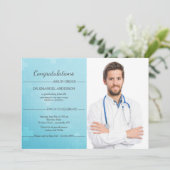 アイスブルークロスフォトディセーション招待状 招待状 (スタンド正面)