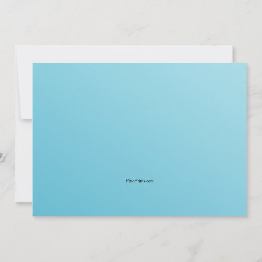 アイスブルークロスフォトディセーション招待状 招待状 (裏面)