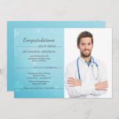 アイスブルークロスフォトディセーション招待状 招待状 (正面/裏面)