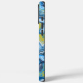 アイスブルーグリーンカラフル抽象芸術大理石テクスチャLi Case-Mate iPhoneケース (裏面 / 左)