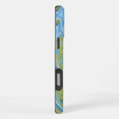 アイスブルーグリーンカラフル抽象芸術大理石テクスチャLi iPhoneケース (右側面)