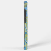 アイスブルーグリーンカラフル抽象芸術大理石テクスチャLi Samsung Galaxyケース (右側面)