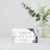 アイスブルーグレー黒大理石背景6パンチ ロイヤリティカード (スタンド正面)