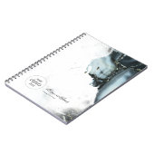 アイスブルーグレー黒大理石背景 ノートブック (左側)