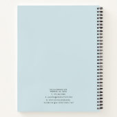 アイスブルーグレー黒大理石背景 ノートブック (裏面)