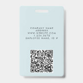 アイスブルーグレー黒大理石背景 バッジ (裏面)