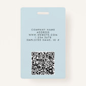 アイスブルーグレー黒大理石背景 バッジ (裏面)