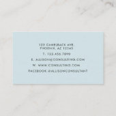 アイスブルーグレー黒大理石背景 名刺 (裏面)