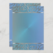 アイスブルースアンドシルバーホリデーパーティー招待状 招待状 (正面/裏面)