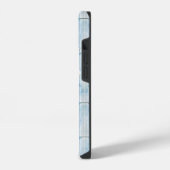 アイスブルースチームパンクの蝶 iPhoneケース (左側面)