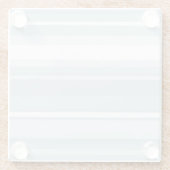 アイスブルーストライプの ガラスコースター (裏面)