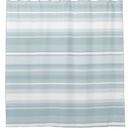 アイスブルーストライプの シャワーカーテン