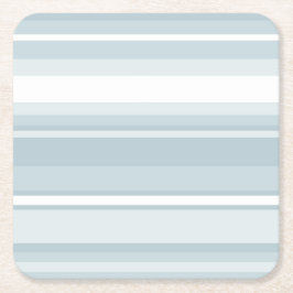 アイスブルーストライプの スクエアペーパーコースター