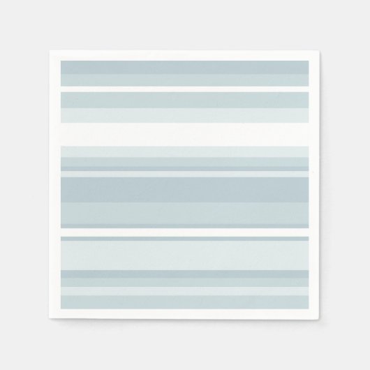 アイスブルーストライプの スタンダードカクテルナプキン (正面)