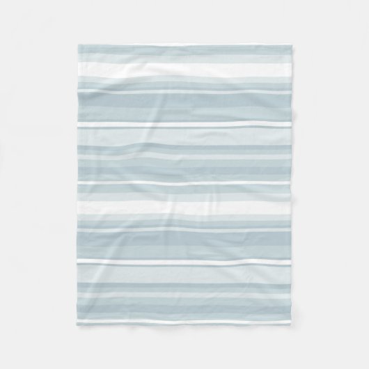 アイスブルーストライプの フリースブランケット (正面)