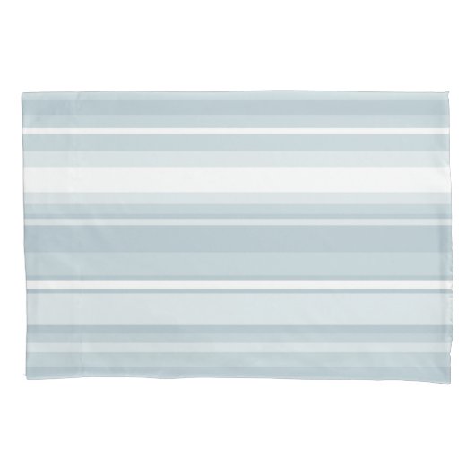 アイスブルーストライプの 枕カバー (正面)