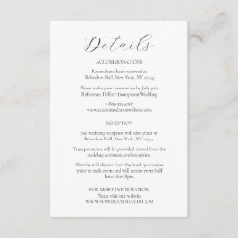 アイスブルースノーフレークウィンターウェディング詳細 エンクロージャーカード