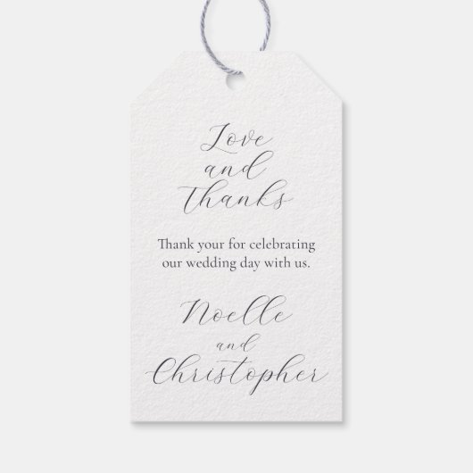 アイスブルースノーフレークエレガントウィンターウェディング ギフトタグ (裏面)