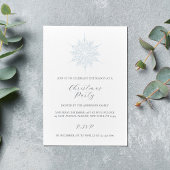 アイスブルースノーフレーククリスマスホリデーパーティー 招待状