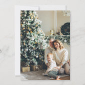 アイスブルースノーフレークハッピーホリデーズファミリーフォト シーズンカード (裏面)