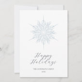 アイスブルースノーフレークハッピーホリデーズファミリー シーズンカード (正面)