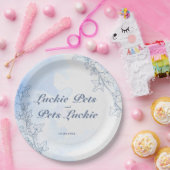 アイスブルースノーフレークプレート ペーパープレート (パーティー)