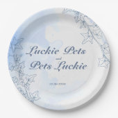 アイスブルースノーフレークプレート ペーパープレート (正面)