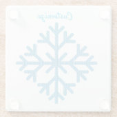 アイスブルースノーフレークThunder_Cove ガラスコースター (裏面)