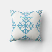 アイスブルースノーフレークThunder_Cove クッション (裏面)