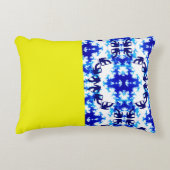アイスブルースノーボーダースカイイエロースノーボーディングスポーツ アクセントクッション (正面)
