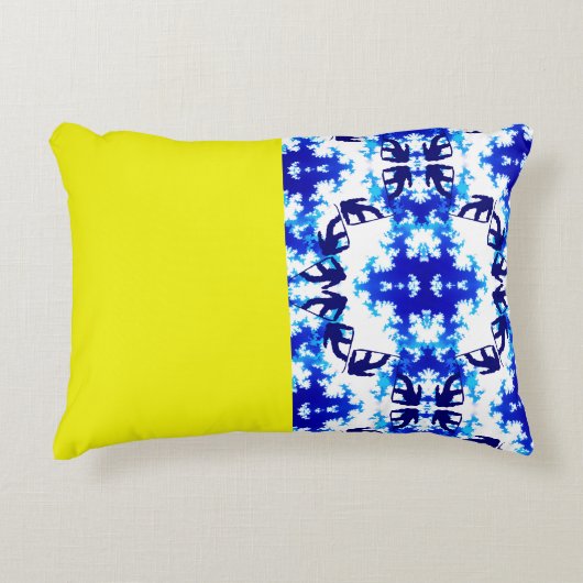 アイスブルースノーボーダースカイイエロースノーボーディングスポーツ アクセントクッション (正面)